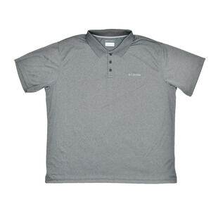 Columbia Omni-Wick Men's Polo Shirt Big & Tall Size XXL Gray Short Sleeve